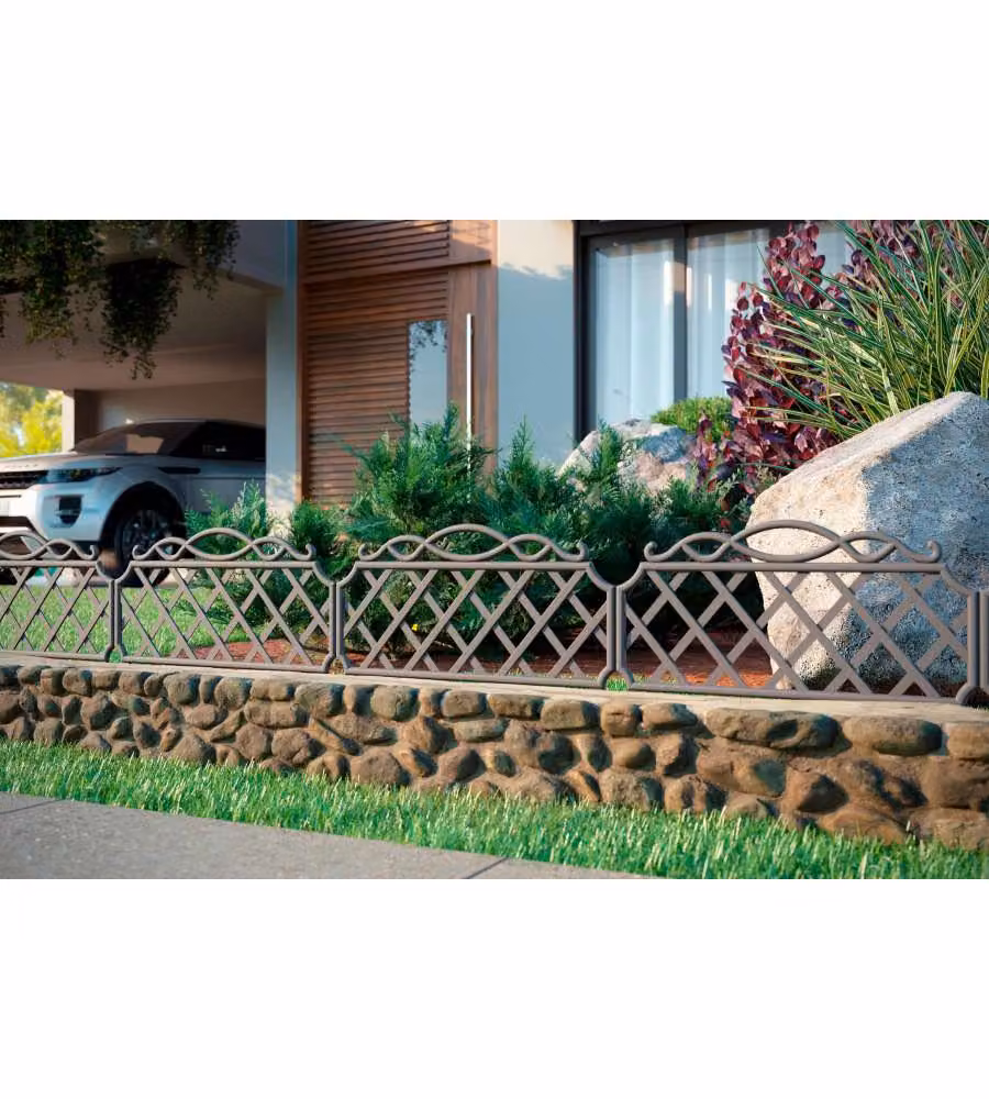 Bordure Decorative da Giardino Art Plast, Antracite, L: 79,5 cm, P: 40 cm, H: 29,8 cm