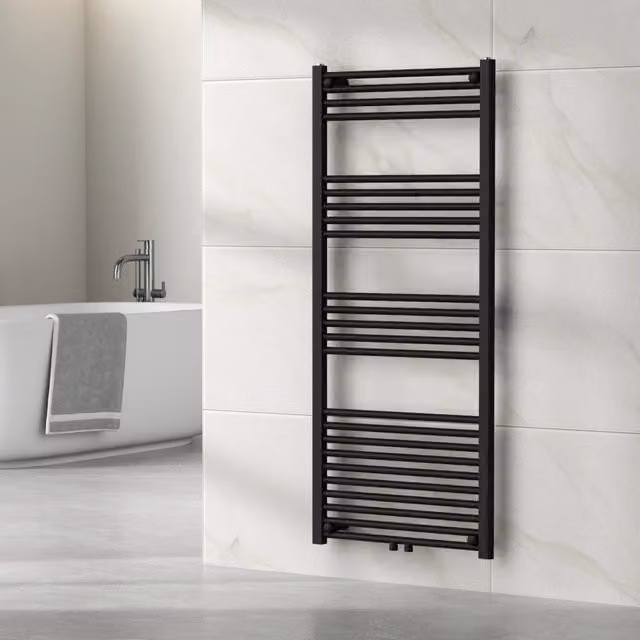 Scaldasalviette da parete Voss neu.haus Nero L: 140 cm, P: 60 cm, H: 3 cm