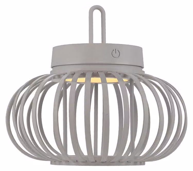 Lampada a sospensione/da tavolo a LED, color sabbia, con dimmer touch, diametro 25 cm