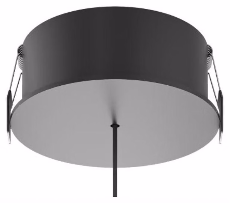 Rosone da Incasso Nano Recessed Base Ø90x22mm - Nero Opaco per Lampada Alp Space Beneito Faure