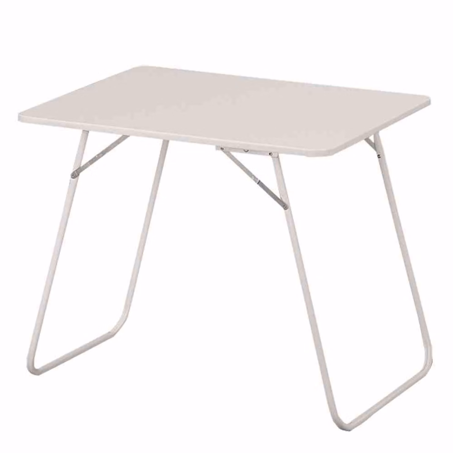 Tavolo da campeggio pieghevole MFG quadrato 60 x 80 cm bianco plastificato