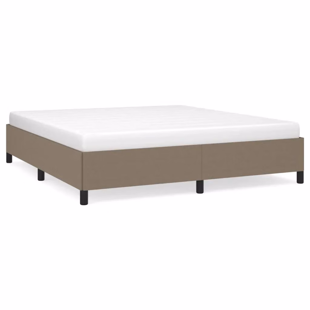 Struttura Letto Design Mania in Tessuto Beige con Giroletto, L/P/H: 180 x 200 x 103 cm – 2