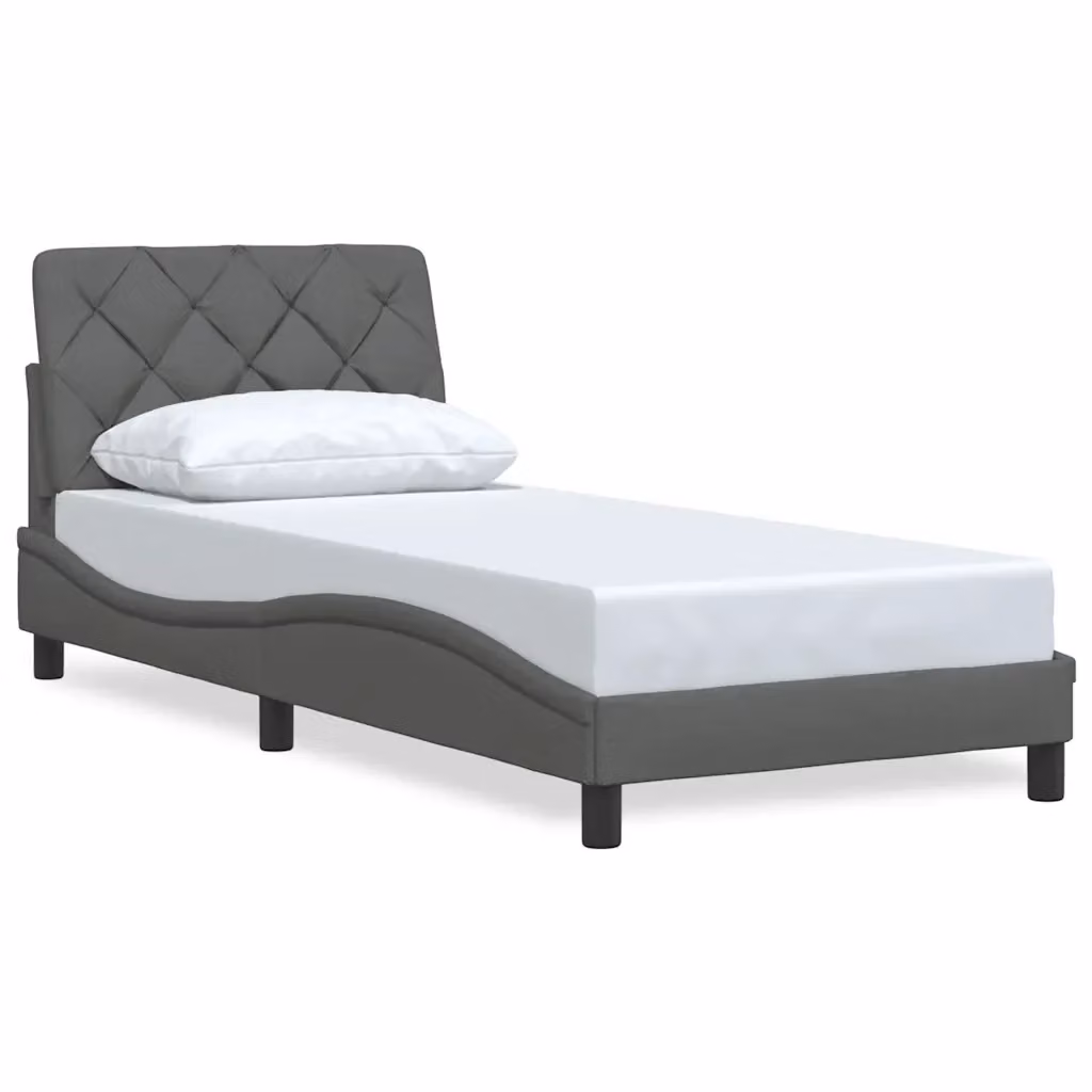 Giroletto vidaXL in tessuto Grigio con struttura in legno e metallo L/P/H: 80 x 200 cm – 2