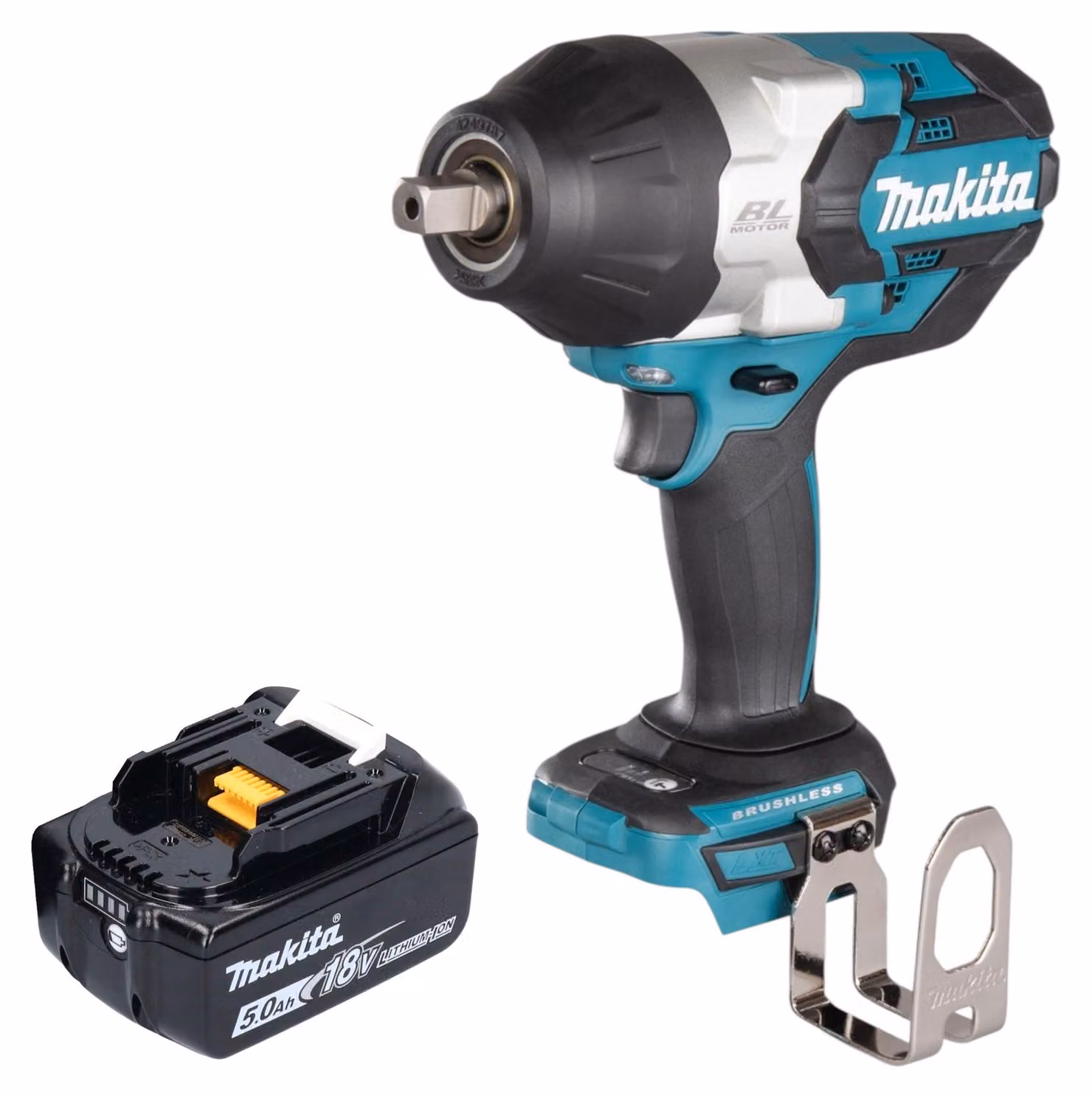 Avvitatore a impulsi a batteria Makita DTW 1004 T1 18 V 1050 Nm 1/2" brushless + 1x batteria ricaricabile 5,0 Ah - senza caricabatterie