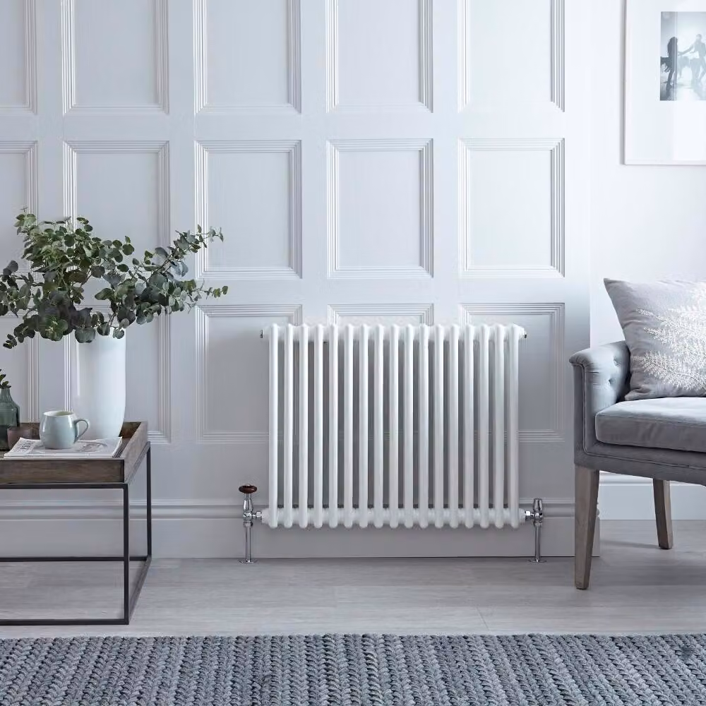 Radiatore Verticale Bianco in Stile Ghisa - 600 x 785 x 68mm - 760W - Regent