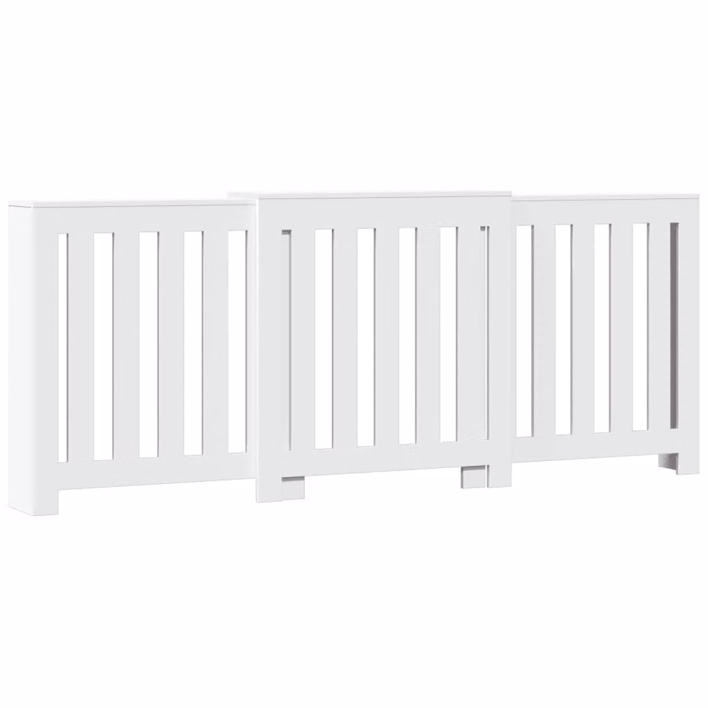 Copertura Termosifone Bianca 205x21,5x83,5 cm Legno Multistrato