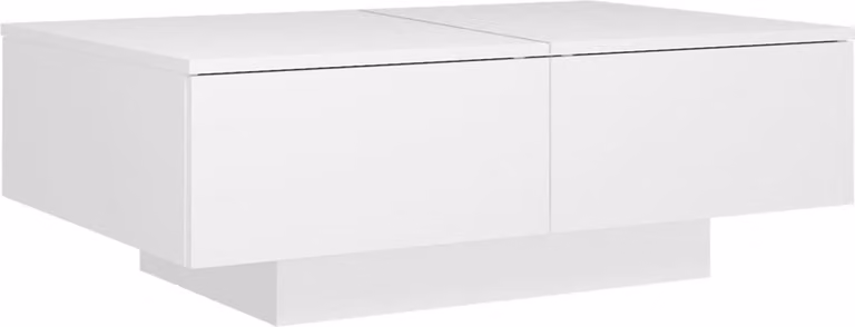 Tavolino da Salotto Bianco 90x60x31 cm in Legno Multistrato