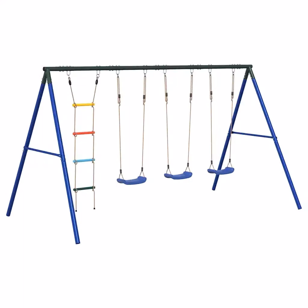Set Gioco da Esterno con Altalena e Scala vidaXL Multicolore L/P/H: 341 x 185 x 185 cm – 2