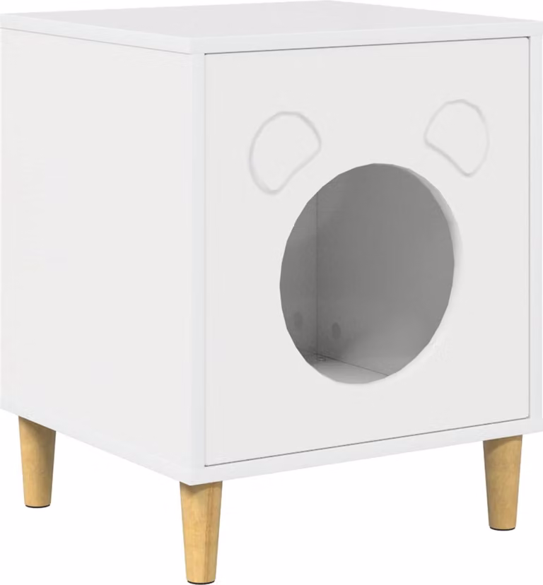 Casa per Gatti Bianco Lucido 42,5 x 40 x 53 cm