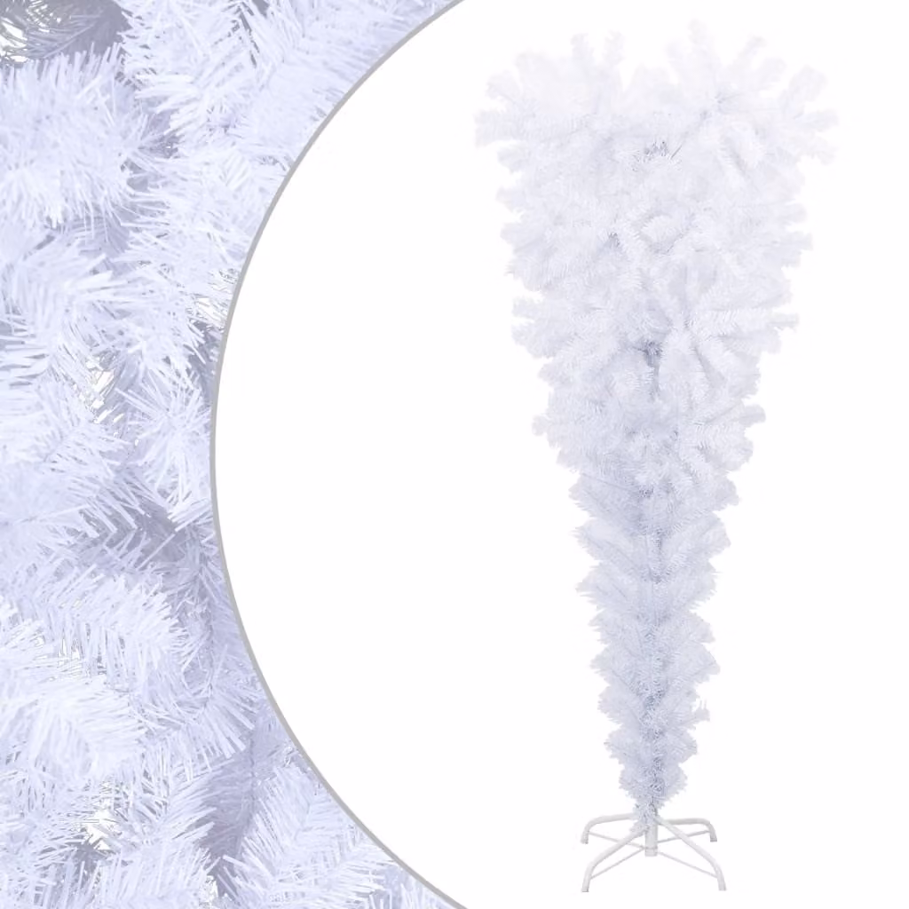 Maison Exclusive - Albero di Natale artificiale, in PVC, struttura in acciaio, colore bianco
