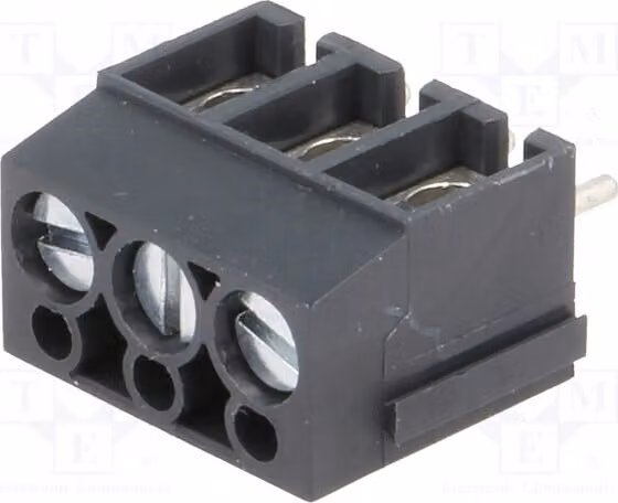 2 barre di collegamento per cavi da 5 mm: 3 con angolo di 90°, serie 24A AK100/3DS-5,0-V/GRIGIO