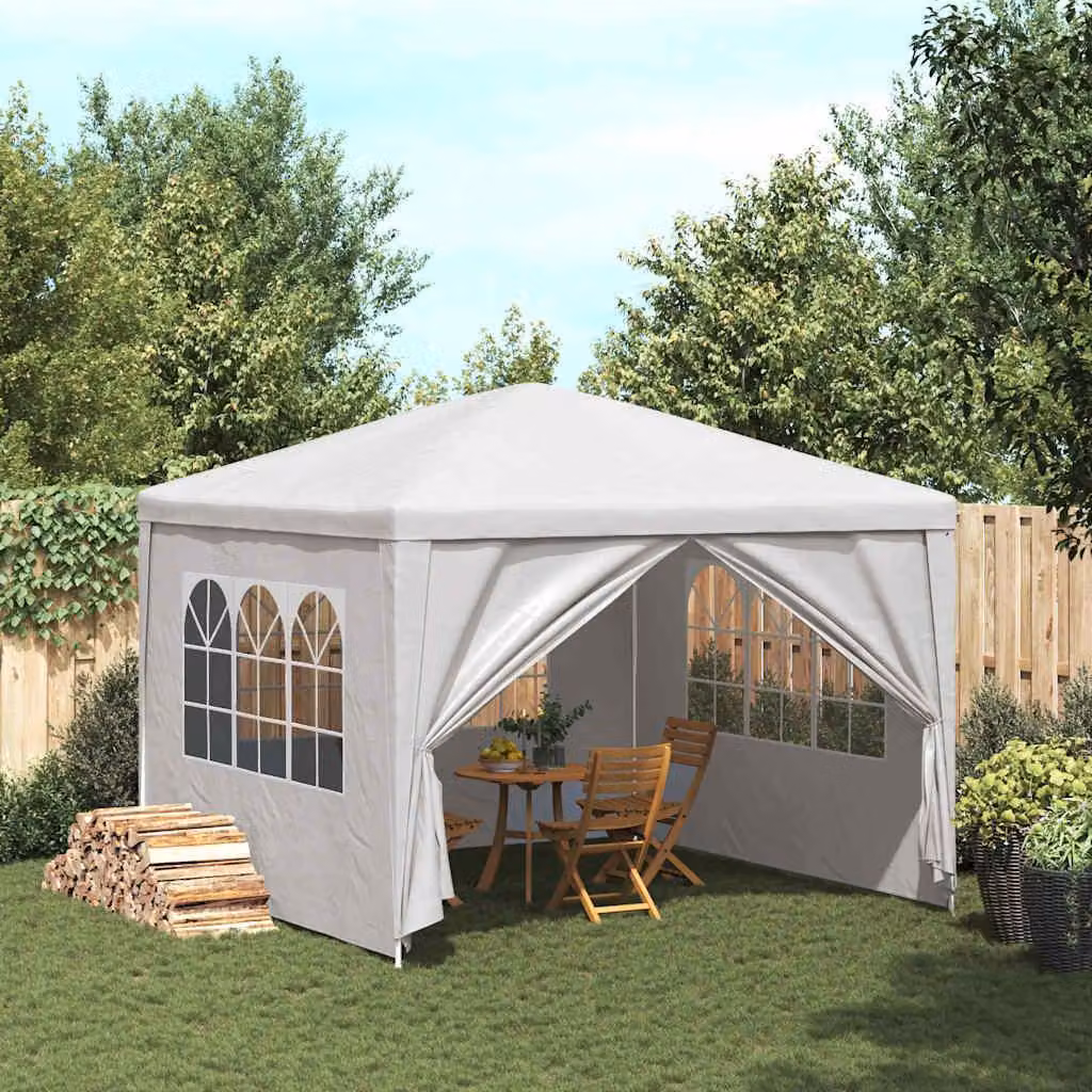 vidaXL Tenda per feste 3x3 m Bianco