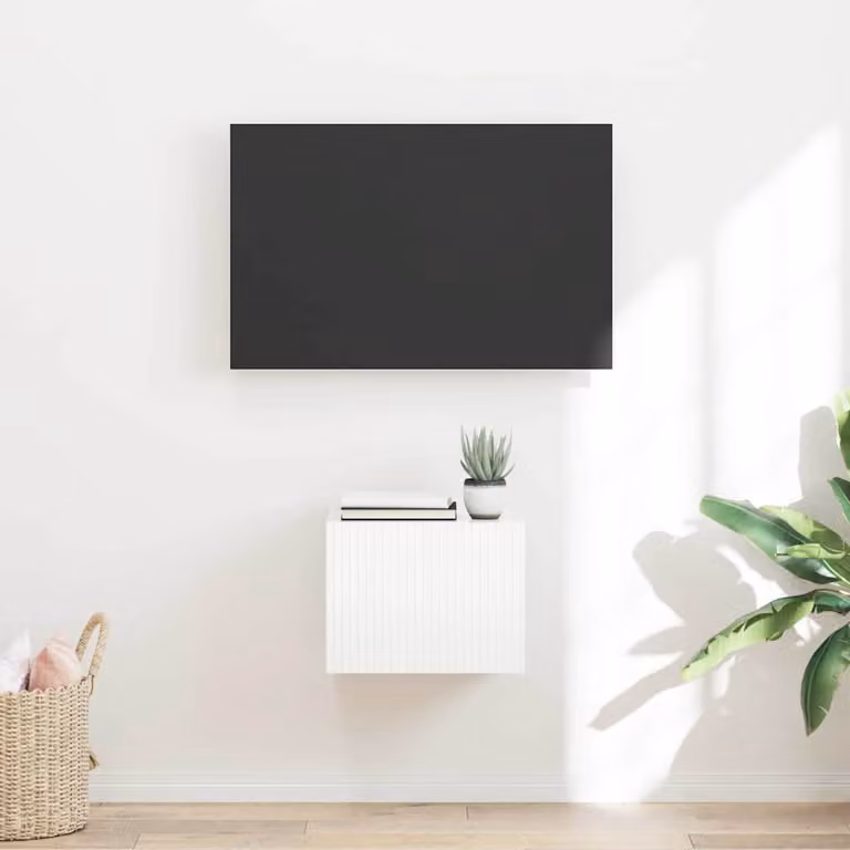 Mobile TV da parete vidaXL Bianco Lucido L: 39 cm, P: 31 cm, H: 29,5 cm