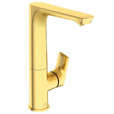 Ideal Standard Connect Air miscelatore per lavabo senza scarico, bocca alta, sporgenza 174 mm A7023A2 Oro spazzolato