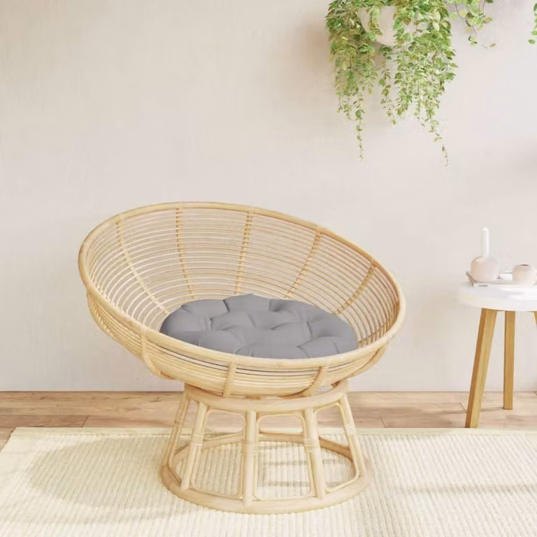 vidaXL Cuscino Rotondo Grigio in Poliestere Idrorepellente e Traspirante Ø 60 x 11 cm