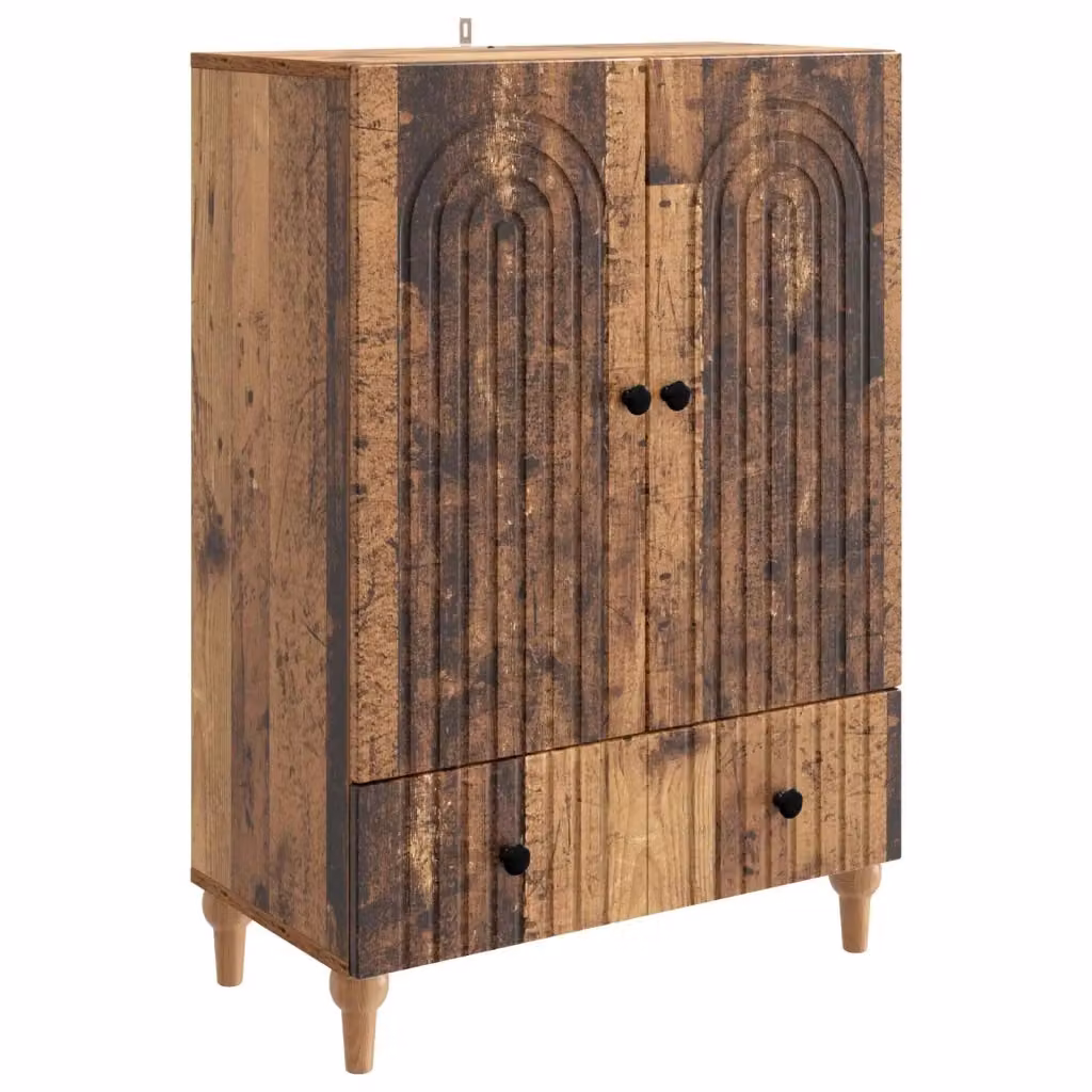 Credenza moderna in legno ingegnerizzato marrone con finitura opaca, L: 66 cm, P: 34,5 cm, H: 95 cm – 2