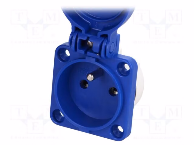 1 connettore: per alimentazione AC, presa 2P con messa a terra (PE), 250VAC, 108-0B, monofase