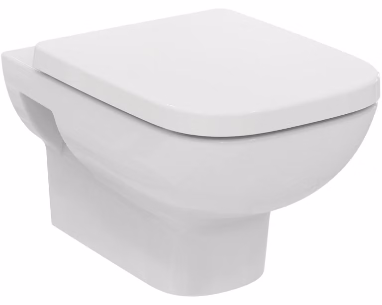Kit WC i.life A, vaso sospeso, senza brida, chiusura ammortizzata, bianco