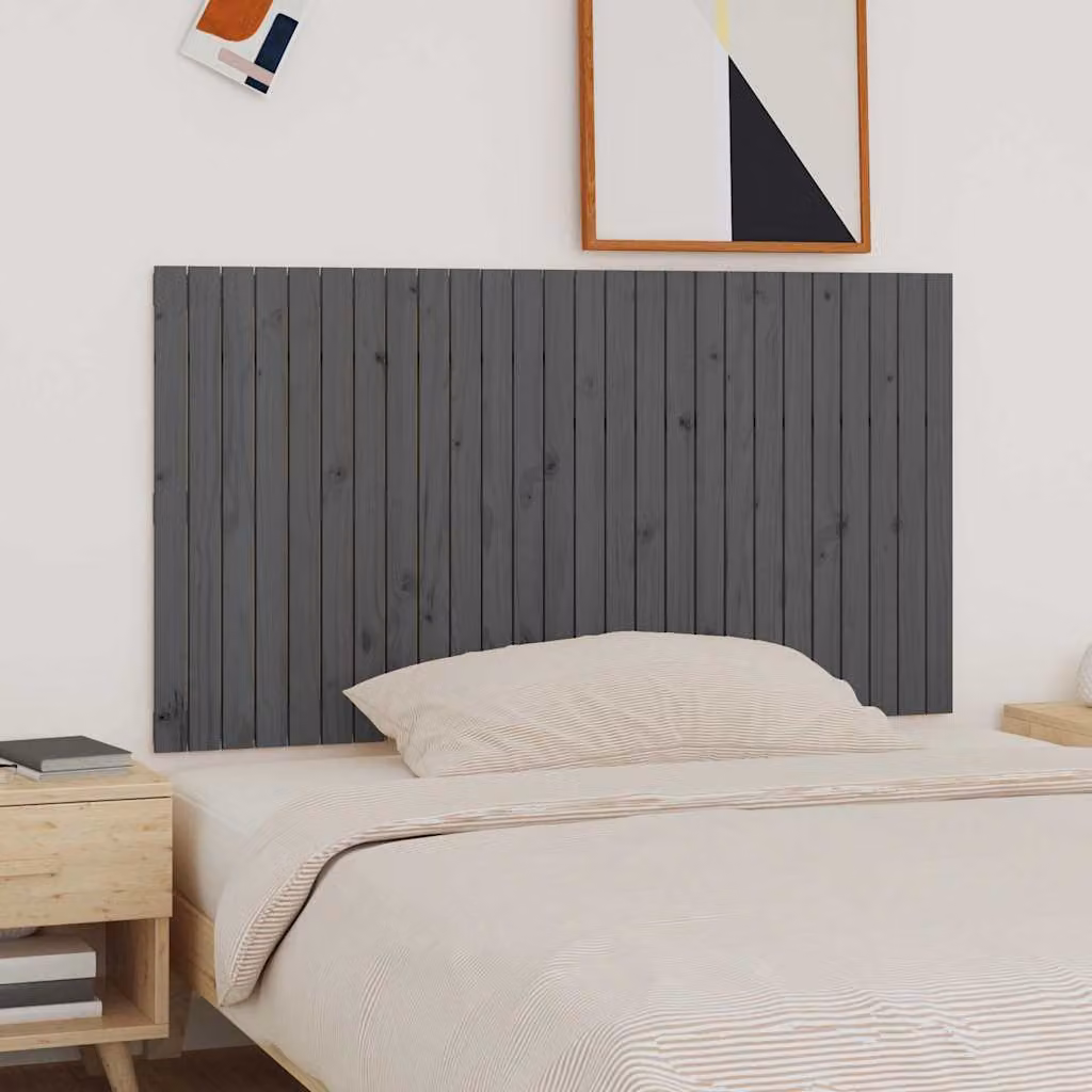 Testiera da parete vidaXL in legno massello di pino grigio L: 166 cm, P: 3 cm, H: 90 cm