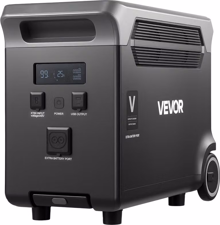 Batteria aggiuntiva per stazione di ricarica portatile, batteria aggiuntiva LiFePO4 da 3840 Wh con 3 porte di uscita per uso domestico, campeggio all'aperto, viaggi su strada, camper, emergenze