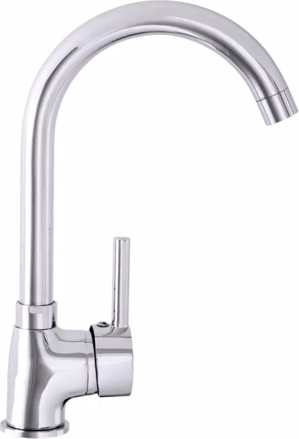 Rubinetto da cucina, 30 cm, cromo, con bocca girevole a 360°, Algea