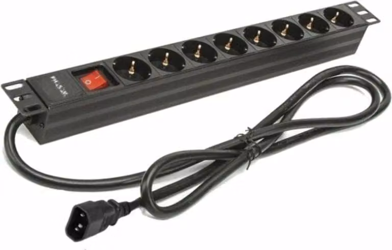 Presa multipla con interruttore phasak bns 3535/ 8 prese de Strom/ cavo 2m/nero