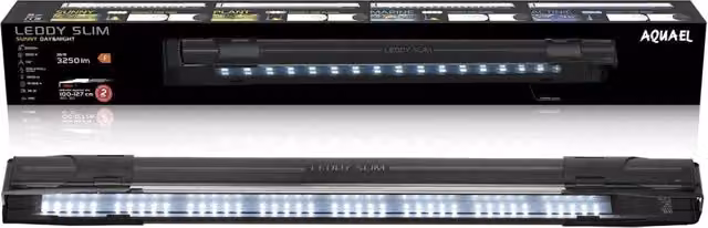 Aquael Leddy Slim Sunny Day&Night 36W Plafoniera LED per acquari d'acqua dolce, 7000°K, Colore: Bianco