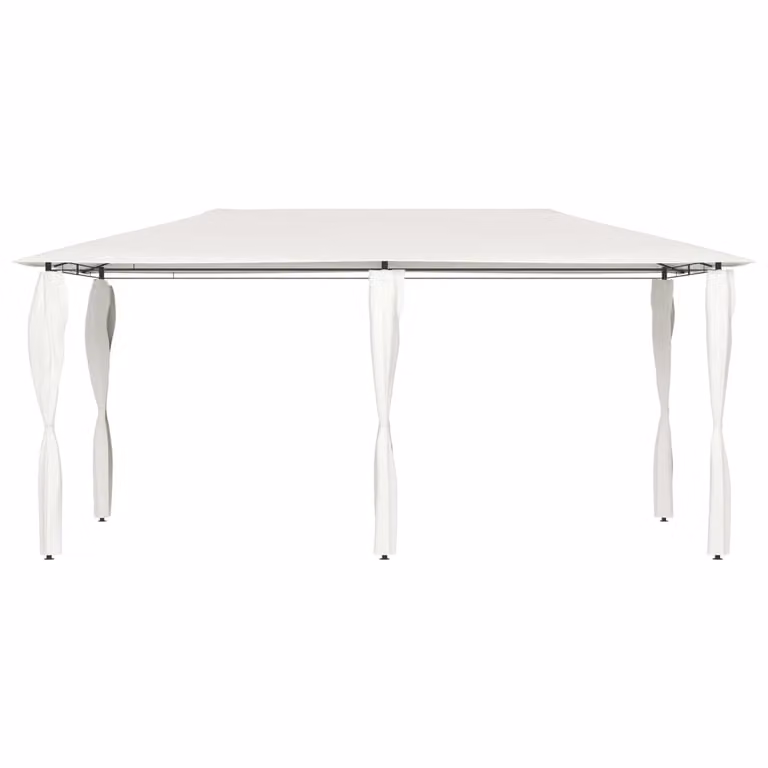 Gazebo con Montanti Rivestiti 2,98x5,3x2,59 m Crema 160 g/m²
