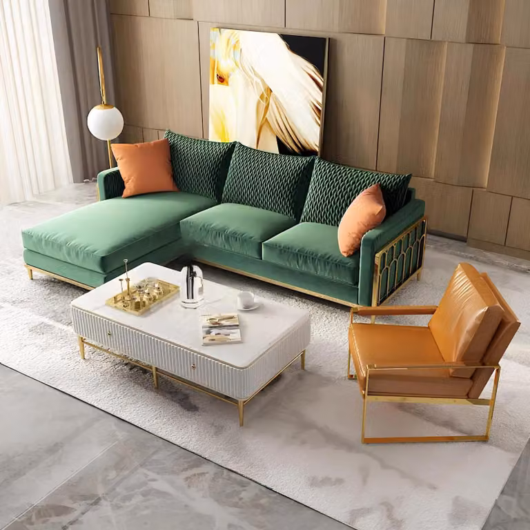 Ecksofa Wohnlandschaft Polster Eck Sofa Couch Sitz Garnitur Modern Stoff L-Form