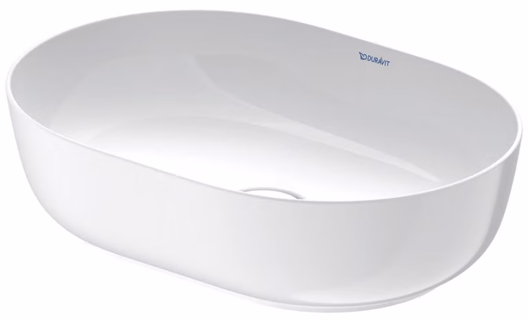 Duravit Luv vasque à poser 50x35cm, sans trop-plein, sans percement pour robinetterie, meulé, 03795000001, 03795000001