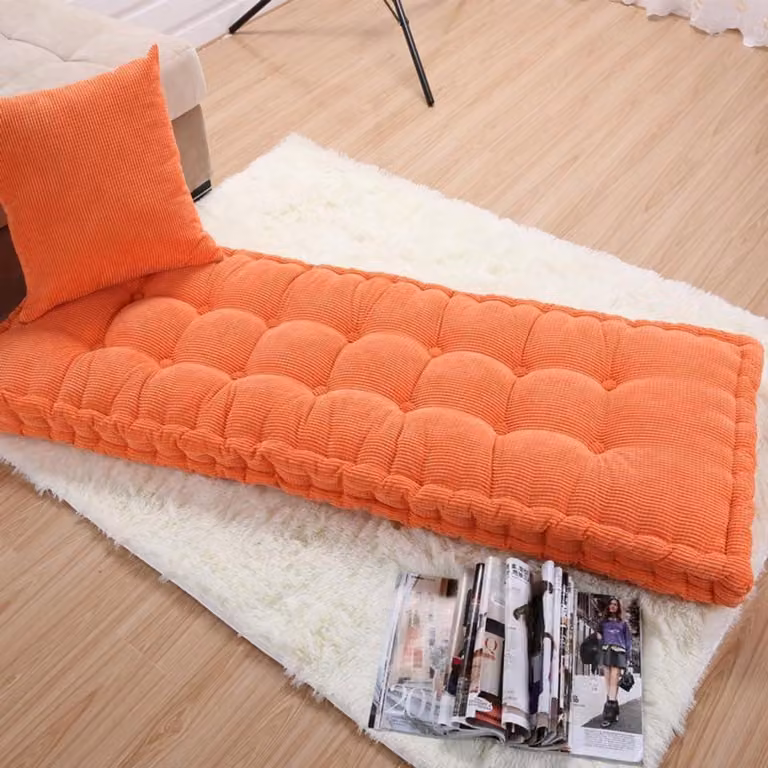 Cuscino per panchina da esterno, 55 x 170 cm, colore arancione, per panchine da giardino