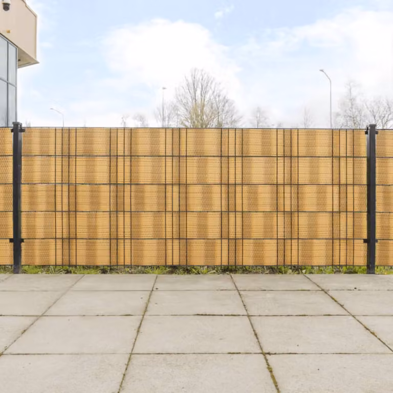 Set di 10 coperture per balcone vidaXL in polyrattan marrone chiaro, dimensioni: 255 x 19 cm