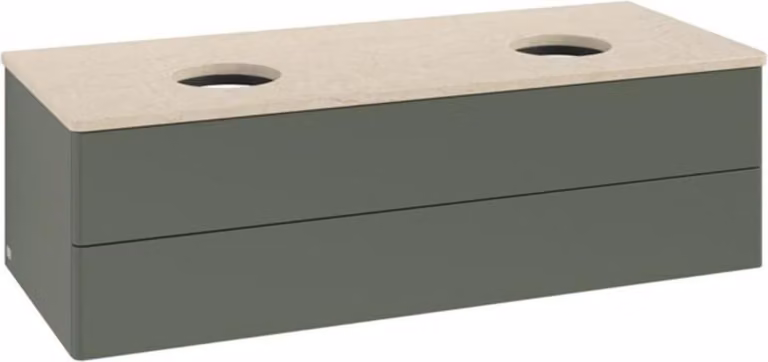 V&B Mobiletto senza struttura frontale, con illuminazione Antao 120x36x50cm, WBP botti., lea gre. m Lac