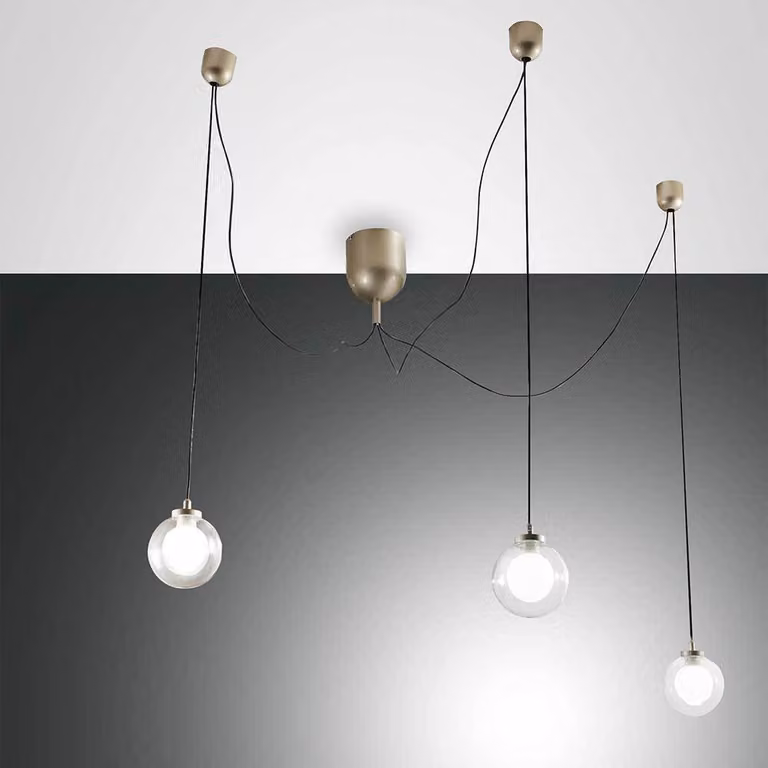 Lampada a sospensione LED Fabas Luce Blog Ø120 mm 15 W bianco caldo oro dimmerabile