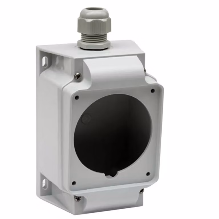Schneider Electric Scatola da incasso per prese da parete, 16/32A, 3/4/5p, con flangia 90x100mm PKZ100