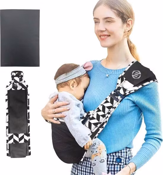 Borsa da spalla unisex Equivera pieghevole nera