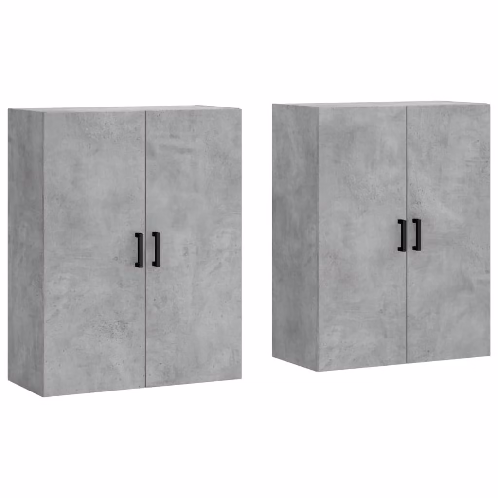 Mobili a Parete 2 pz Grigio Cemento 69,5x34x90 cm
