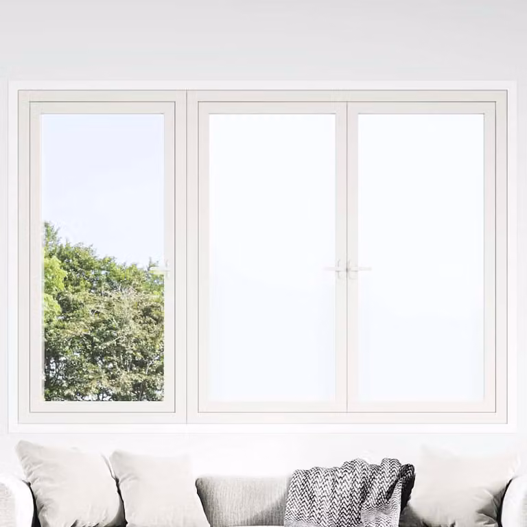Set di 5 pellicole statiche smerigliate bianche e trasparenti in PVC vidaXL