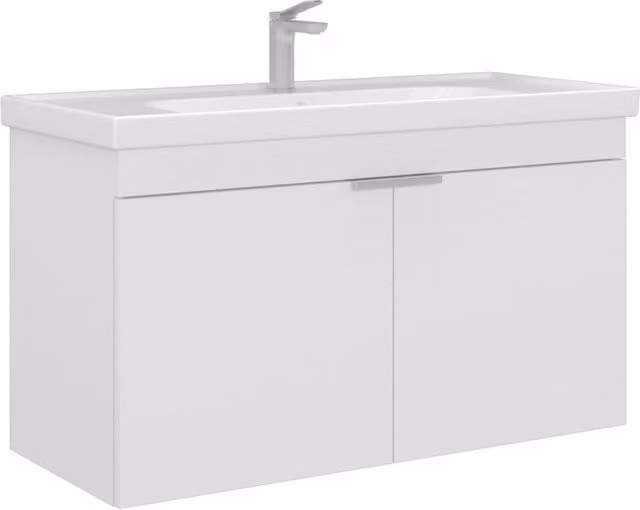 Mobile lavabo "Desna 100" - 100 x 45 x 58 cm - Bianco opaco