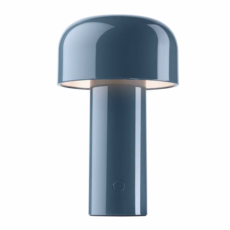 FLOS Lampada da tavolo di design Bellhop, dimmerabile, Blu, Soggiorno / Sala da pranzo, Plastica, Design, Lampada da tavolo