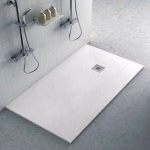 Piatto doccia rettangolare Karen INBAGNO in resina minerale bianco pietra L: 190 cm, P: 80 cm
