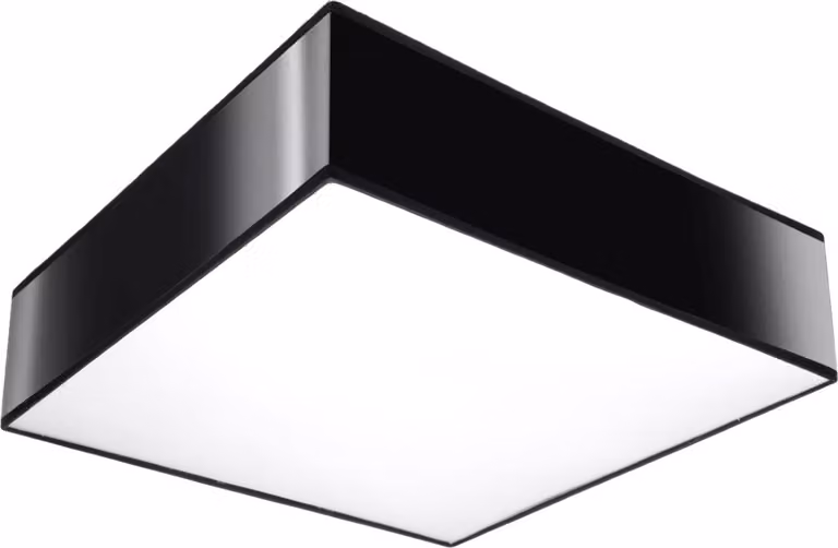 Plafoniera quadrata ANUBIS nera 2xE27x15W in plastica, dimensioni: 12x35x35 cm, IP20, Pure Lume