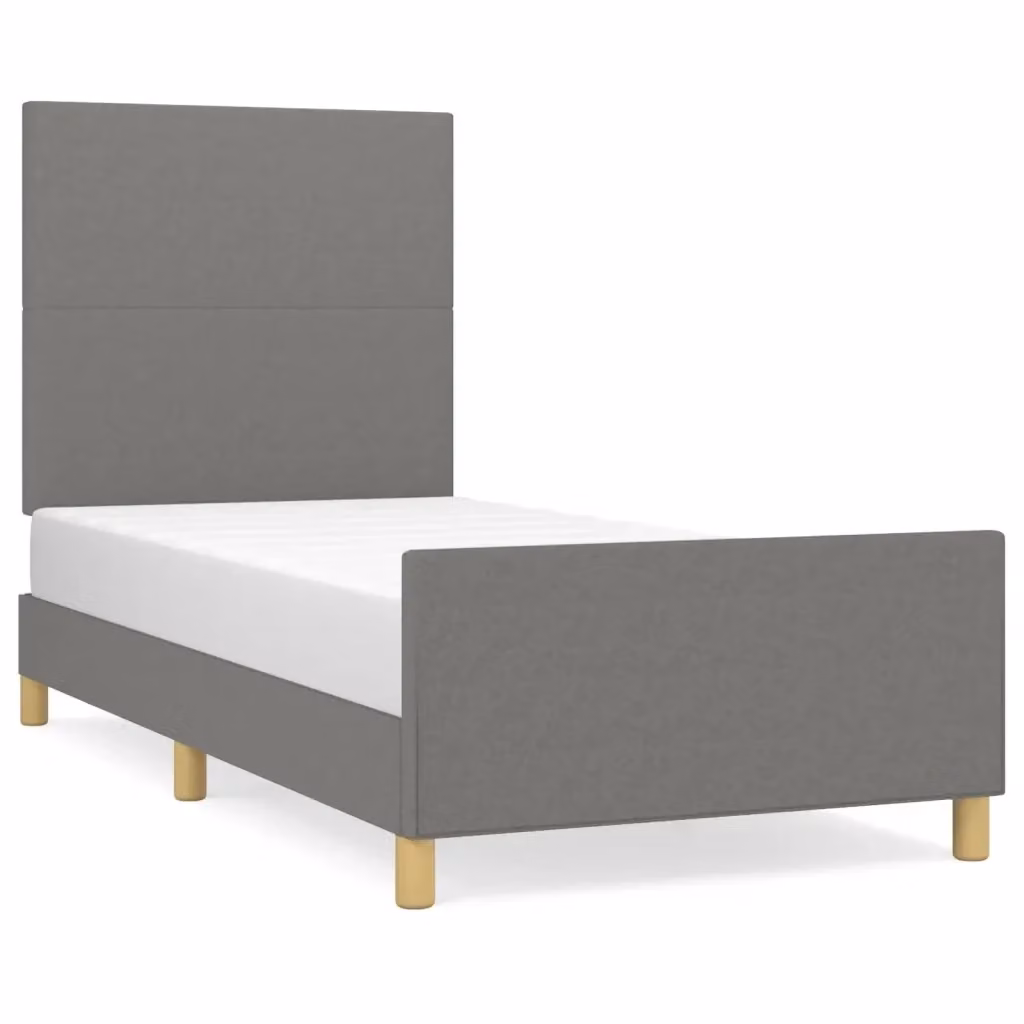 Giroletto vidaXL in tessuto grigio con struttura in legno e doghe rigide L/P/H: 80 x 200 cm – 2