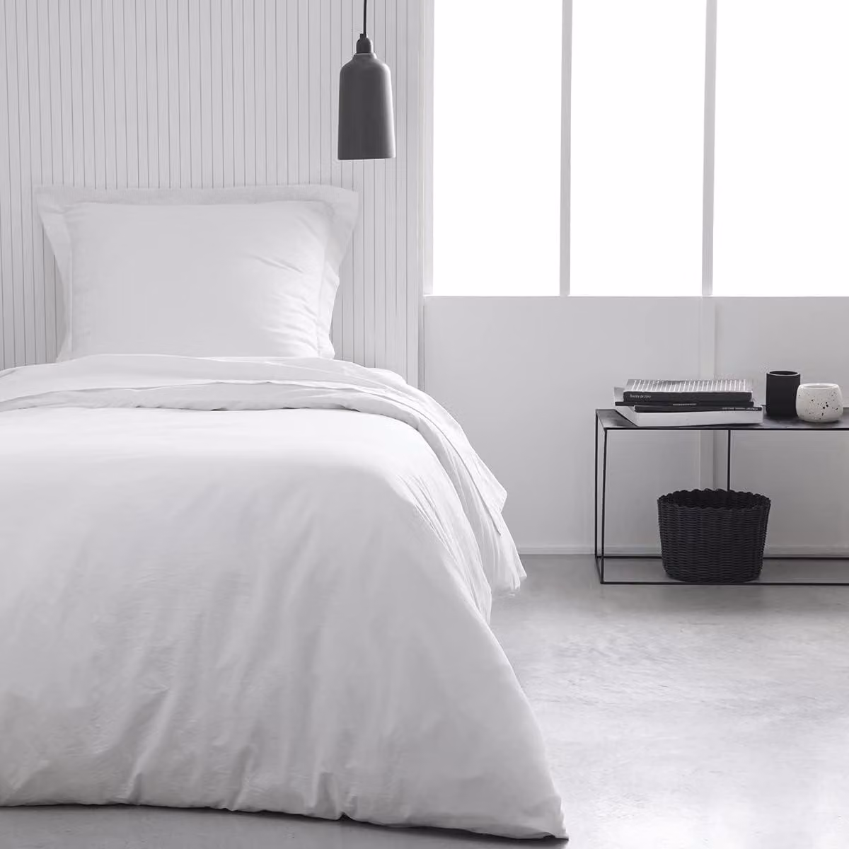 Copertura per letto in cotone, 140 x 200 cm, tinta unita color tortora, per letto singolo