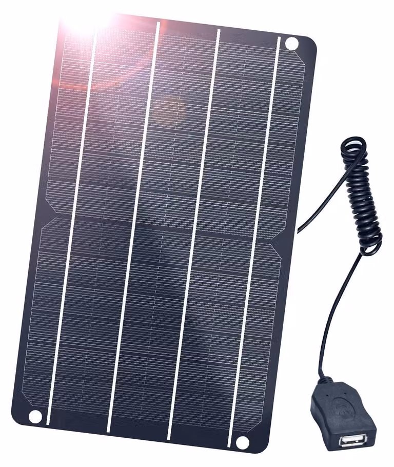 Pannello solare mini da 6 W, 5 V, USB, monocristallino, con efficienza del 22%