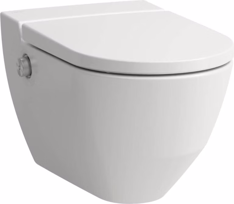 LAUFEN Cleanet Navia : WC douche murale, chasse d'eau basse, sans rebord, 370 x 580 x 380 mm, H8206017570001, H8206017570001
