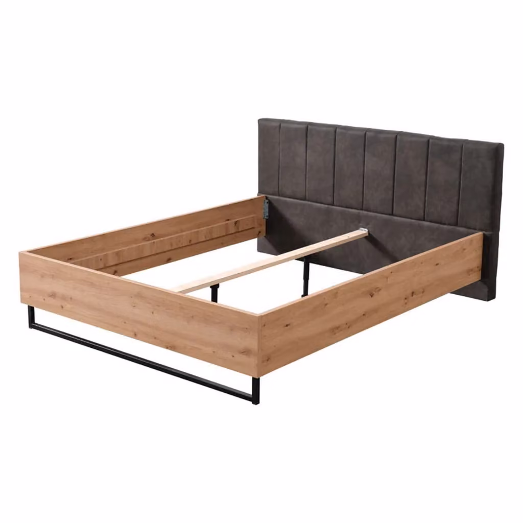 Letto Matrimoniale Busnago DMORA con Testiera Imbottita in Rovere Nodi, L/P: 180 x 200 cm – 2
