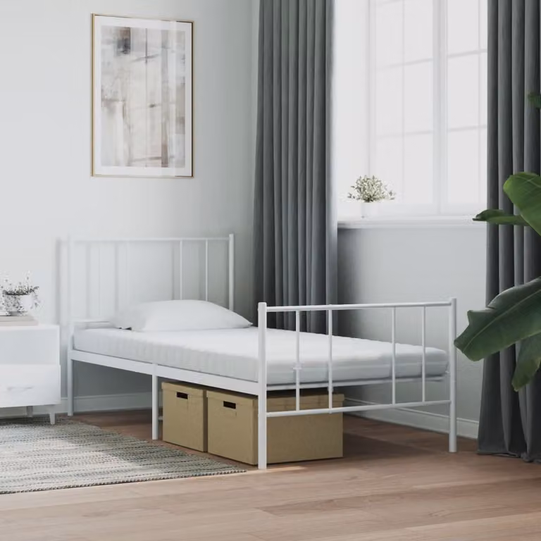 vidaXL Materasso in Schiuma Bianco 90x200 cm 7 Zone Durezza 20 ILD