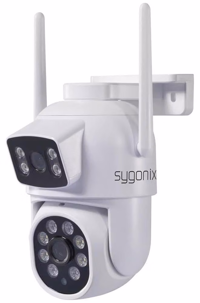 Telecamera di sicurezza IP Wi-Fi con risoluzione 1920 x 1080 pixel e due obiettivi