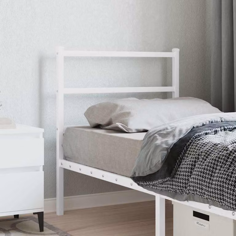 Testiera di ricambio vidaXL in metallo bianco laccato per letto 80x200 cm